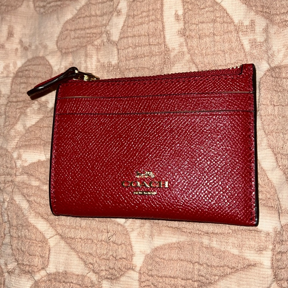 Red coach wallet